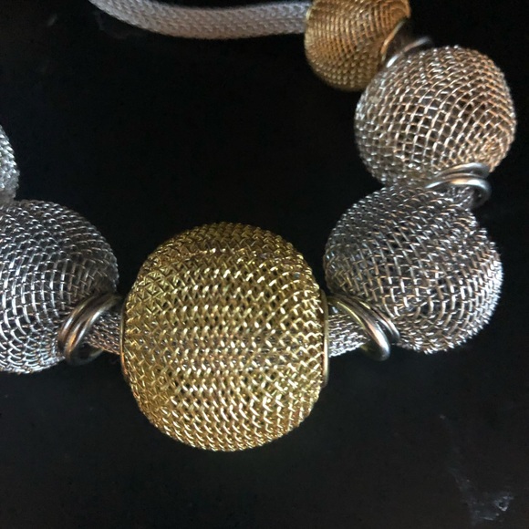 Erica Zap Design silver/gold 17” mesh ball choker - Picture 2 of 4